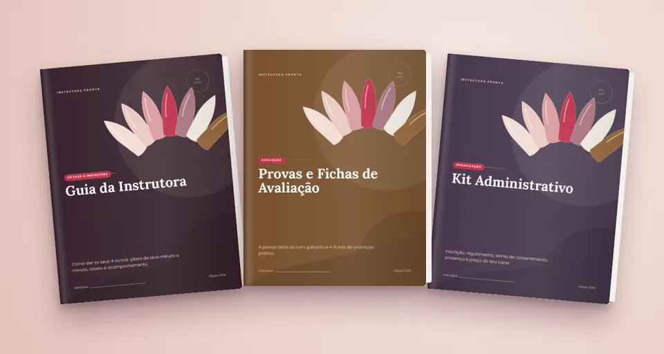 Guia da instrutora, provas e kit administrativo